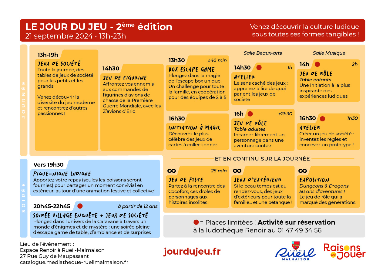 Programme du Jour du jeu 2024