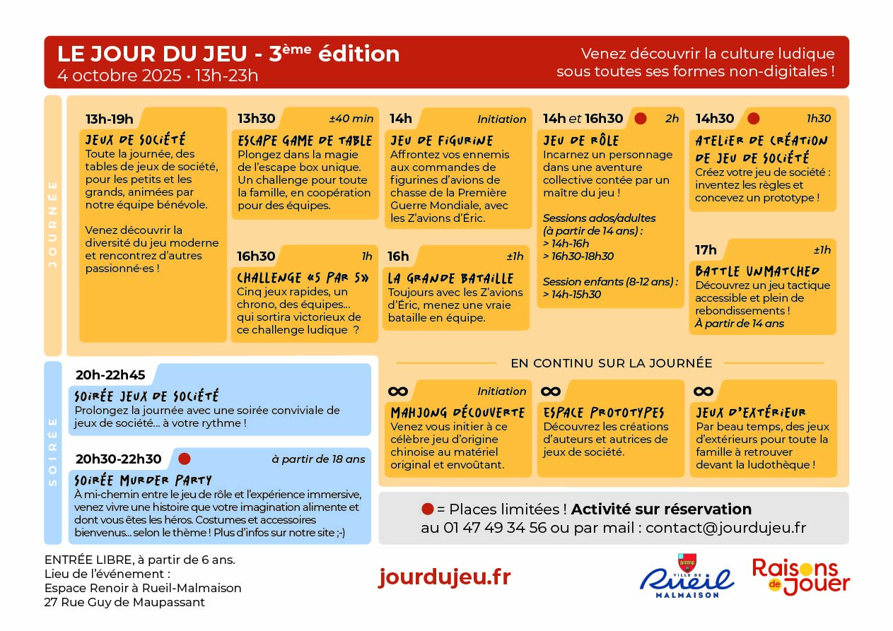Programme du Jour du jeu 2024